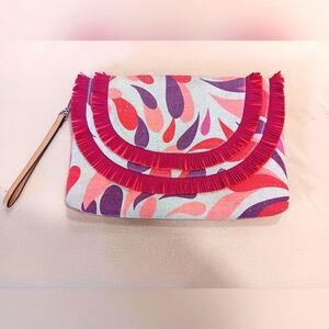 Vera Bradley Clutch/ Wristlet with Fringe EUC